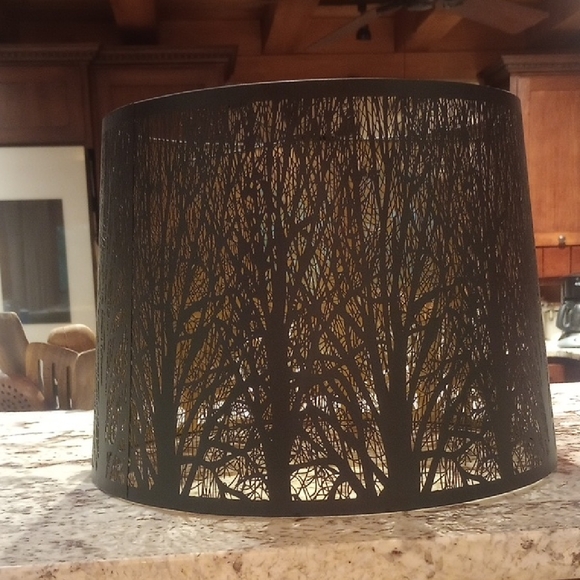 Black Tree Silhouette Lampshade - Picture 1 of 2